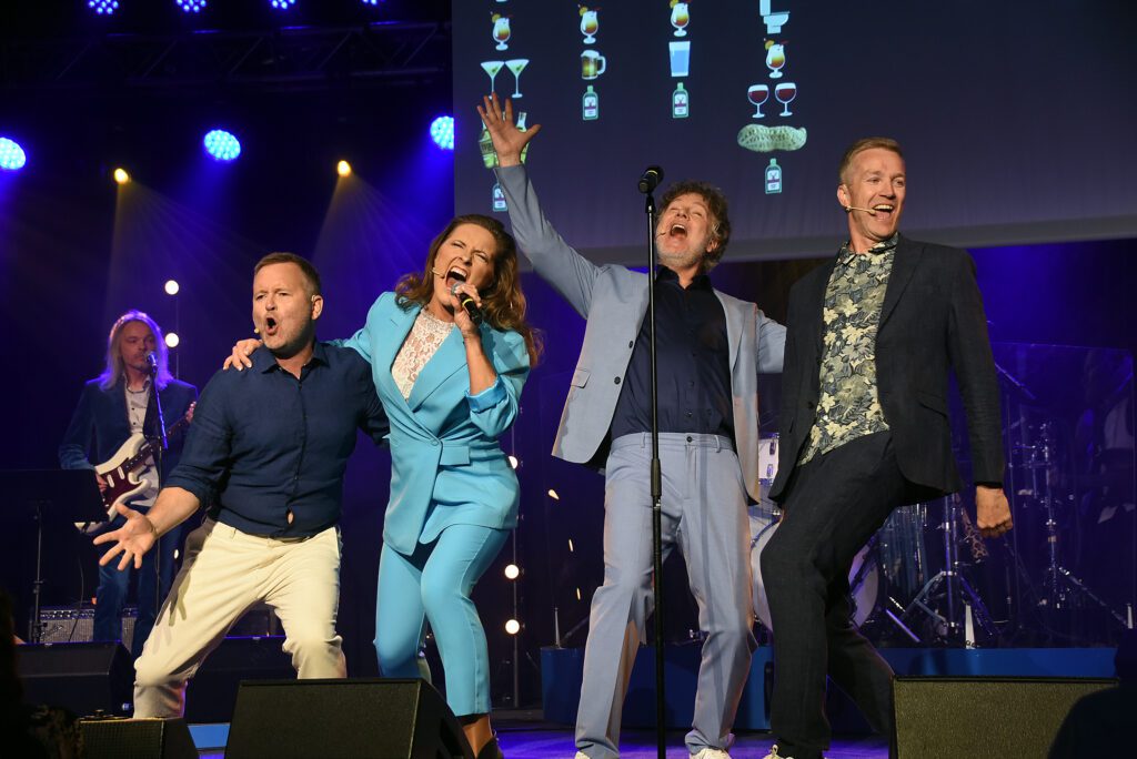 Disse urbane artistene er blant dem stiller opp for den gode saken: Fra venstre Sverre Fredrik Bø Nordheim, Ida Marie Ringerud, Gustav Nilsen og Paul Håvard Østby. (Arkivfoto: Jon Olav Andersen)